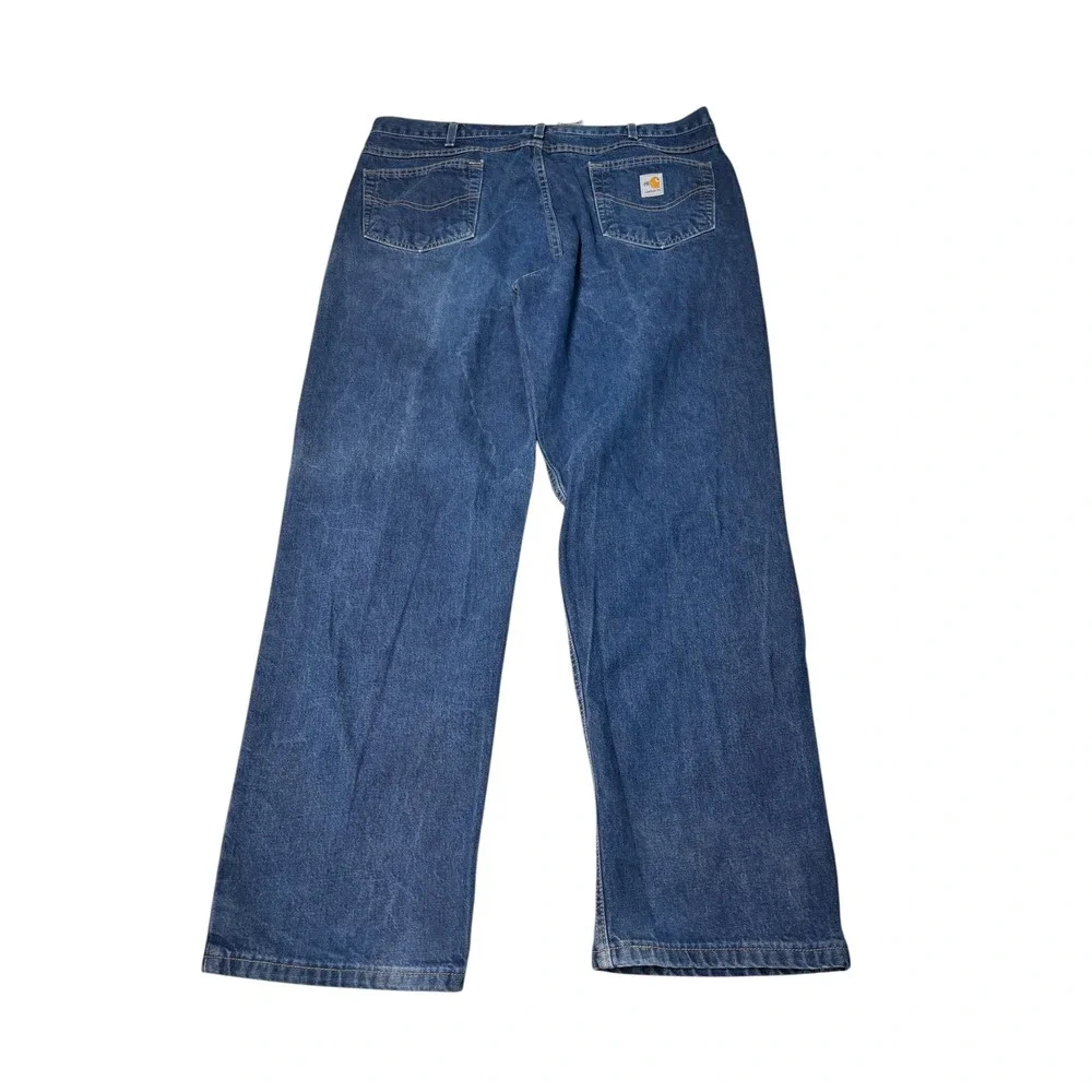 Carhartt FRB100 DNM Flame Resistant Relaxed Fit Work Jeans Mens 40x32 Blue Denim